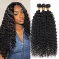 12A Brazilian Deep Wave Human Hair Bundles 14 16 18in - Natural Deep