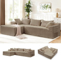108 in Modular Sectional Sofa with L-Shape Chaise - Corduroy Cloud