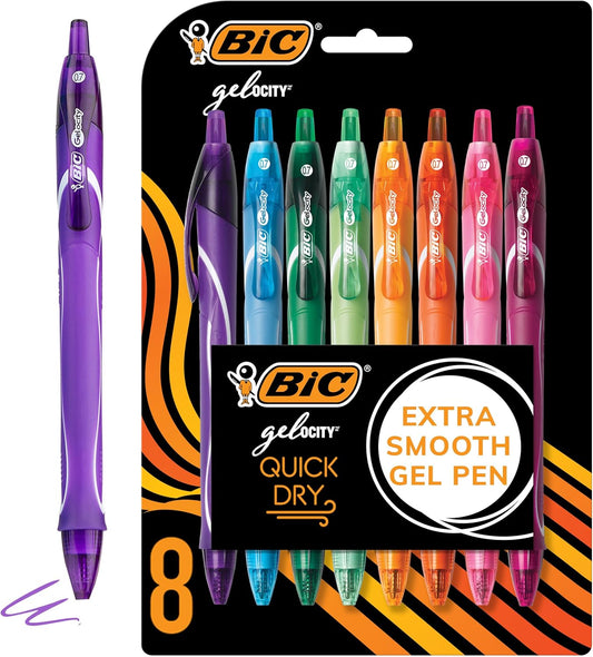 BIC Gelocity Quick Dry Gel Pens - Smooth Writing