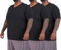 Mens Big & Tall V-Neck Dry-Fit T-Shirt 3 Pack - Comfortable Fit