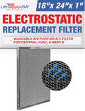 18x24x1 Electrostatic Air Filter MERV 8 - Washable Reusable Filter