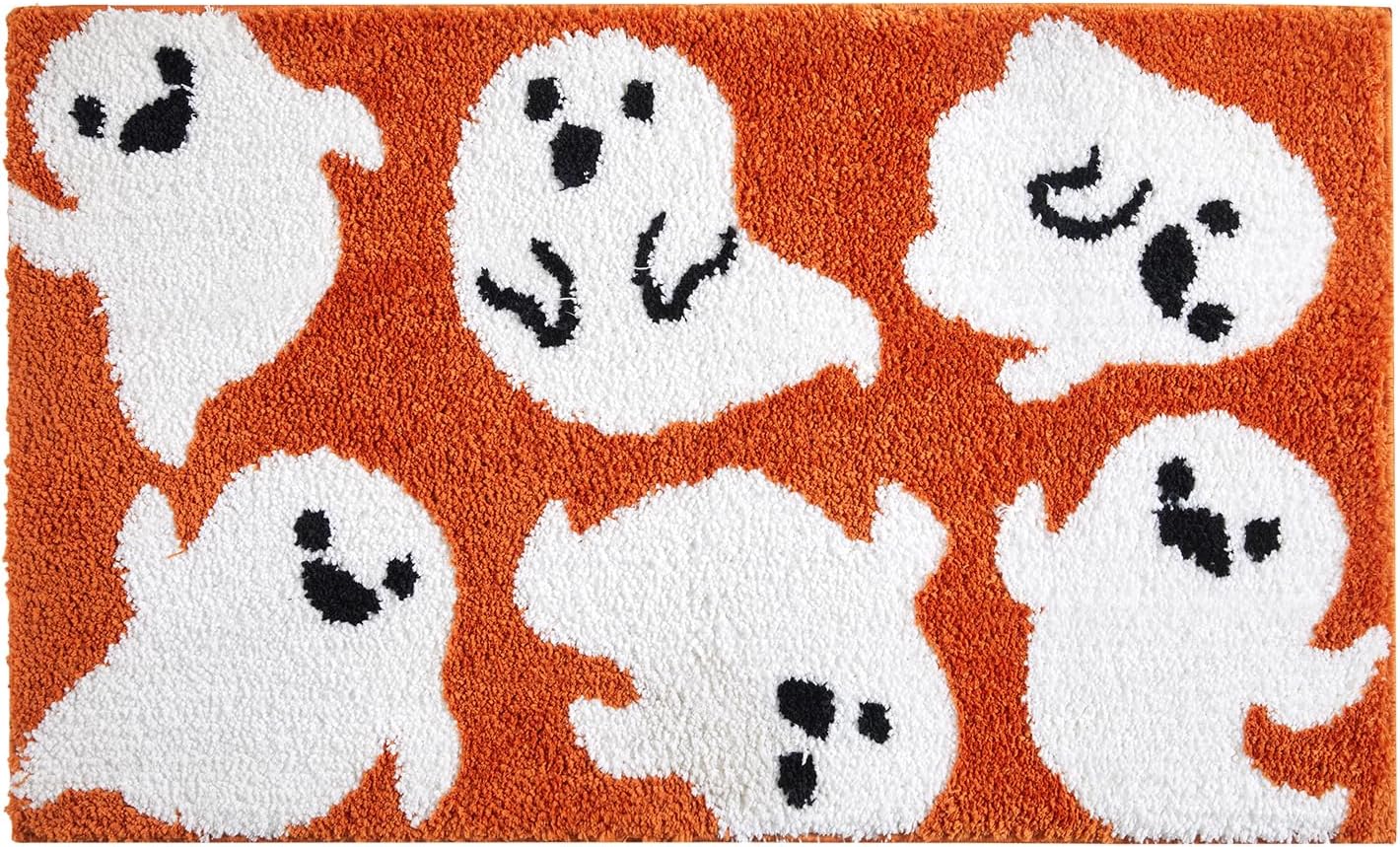 Cute Ghost Small Area Rugs for Halloween Decor and Comfort