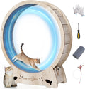 Cat Exercise Wheel 50in Running Wheel for Indoor Cats - Stable, Quiet