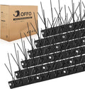OFFO Black Bird Spikes Pre-Assembled for Pigeons - Durable 48.7 ft