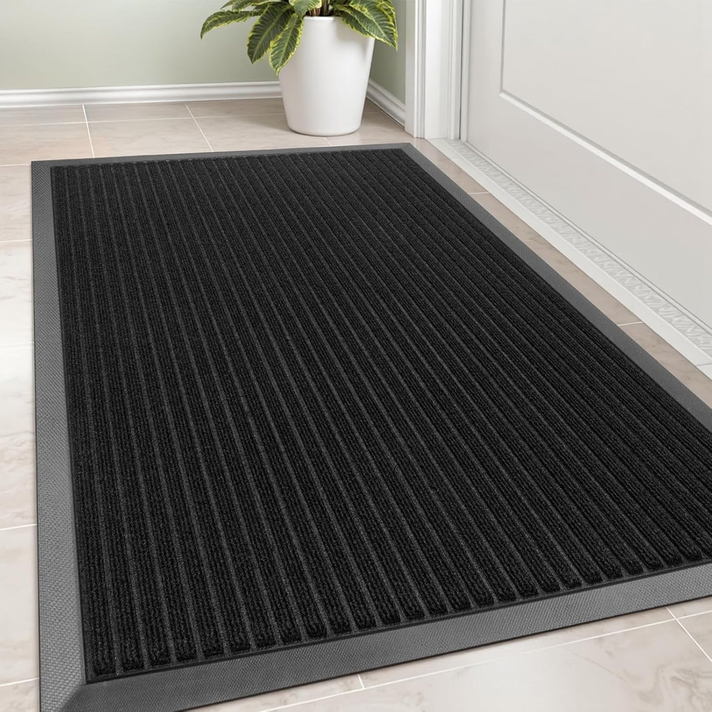 Vicwe Heavy Duty Non-Slip Rubber Doormat for Indoor Outdoor Use