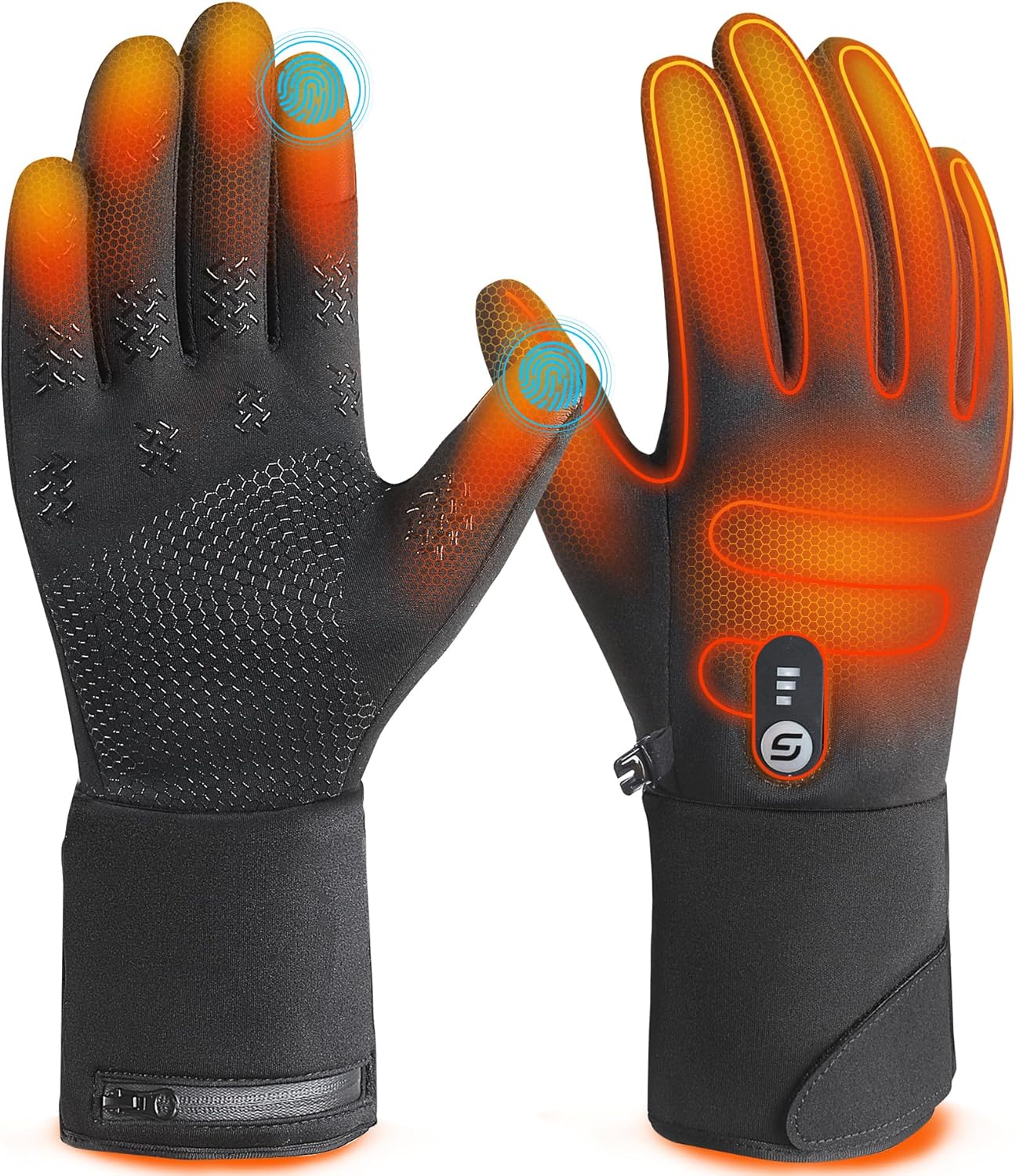 JS LifeStyle Heated Gloves for Men Women with Touch Screen Design