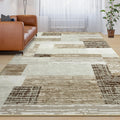 Large Area Rugs Modern Geometric Patchwork Rug - Plush, Washable 9x12