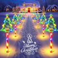 12 Pack Christmas Solar Pathway Lights Outdoor Decorations - 156 LEDs