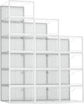 X-Large Shoe Storage Boxes 15 Pack - Stackable Clear Organizer
