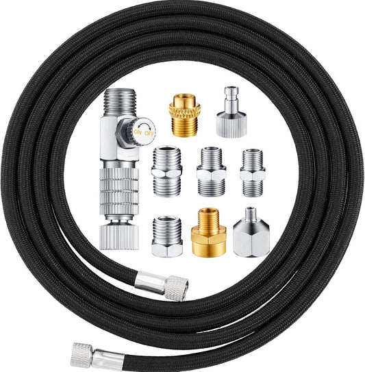 10pc Nylon Braided Airbrush Hose Set by Hotop