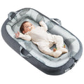 Portable Baby Lounger with 4 Toys and Fitness Rack - Cozy Newborn Nest