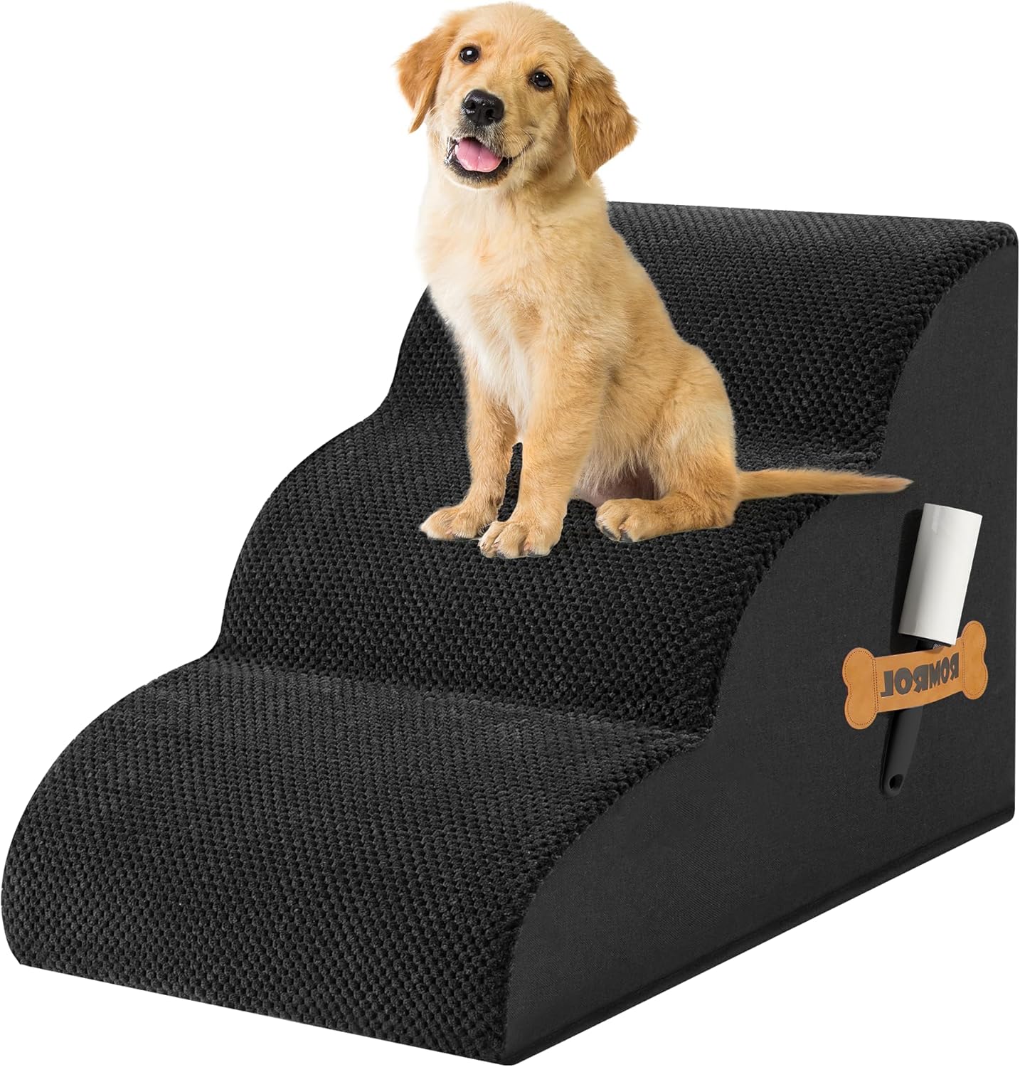 Romrol Dog Stairs Ramp for High Beds and Couches, 3-Step