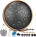 15 Notes Steel Tongue Drum - 14 Inch Handpan Instrument for All