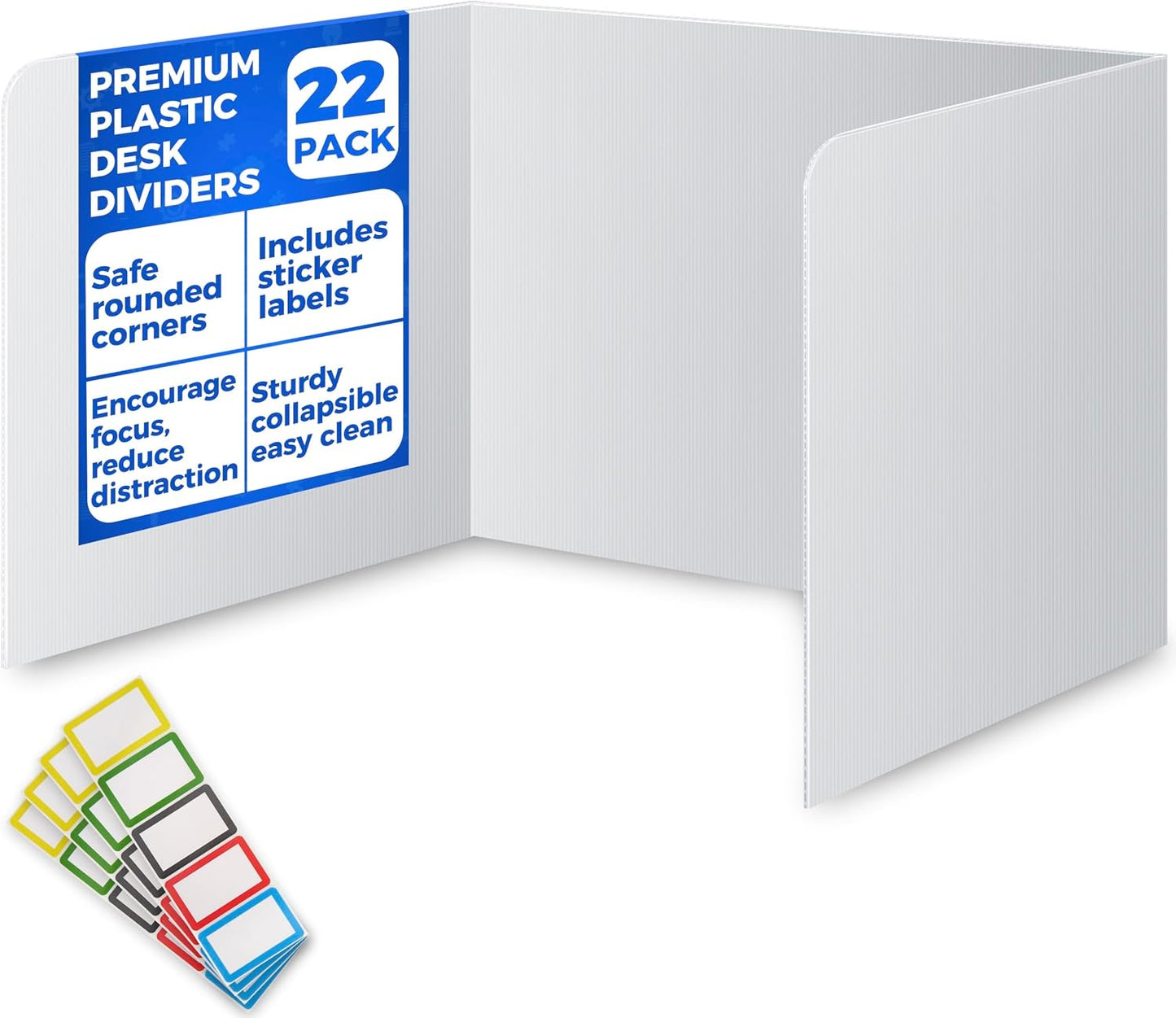 22 Pack Classroom Privacy Shields for Student Desks - Easy to Clean
