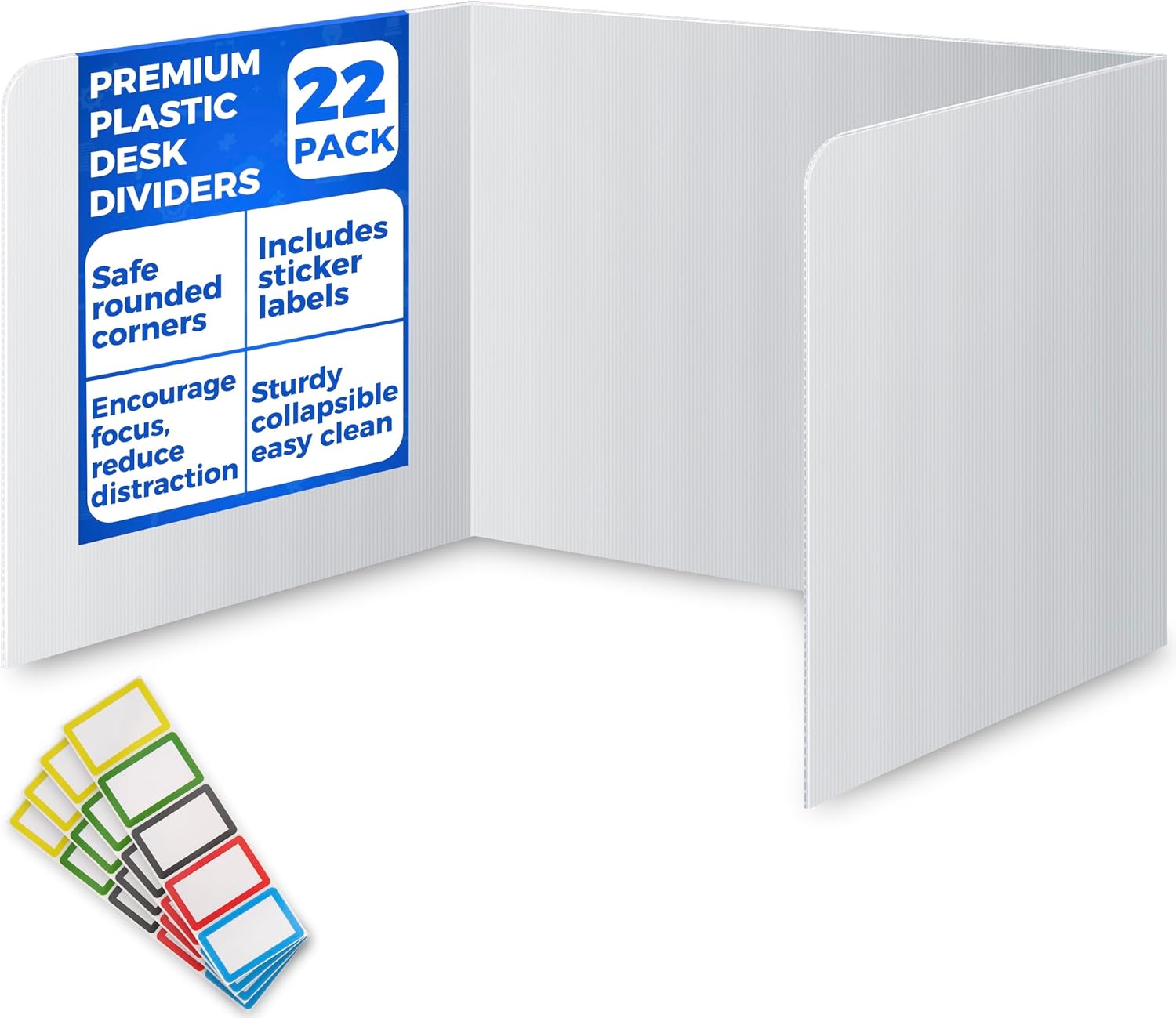 22 Pack Classroom Privacy Shields for Student Desks - Easy to Clean