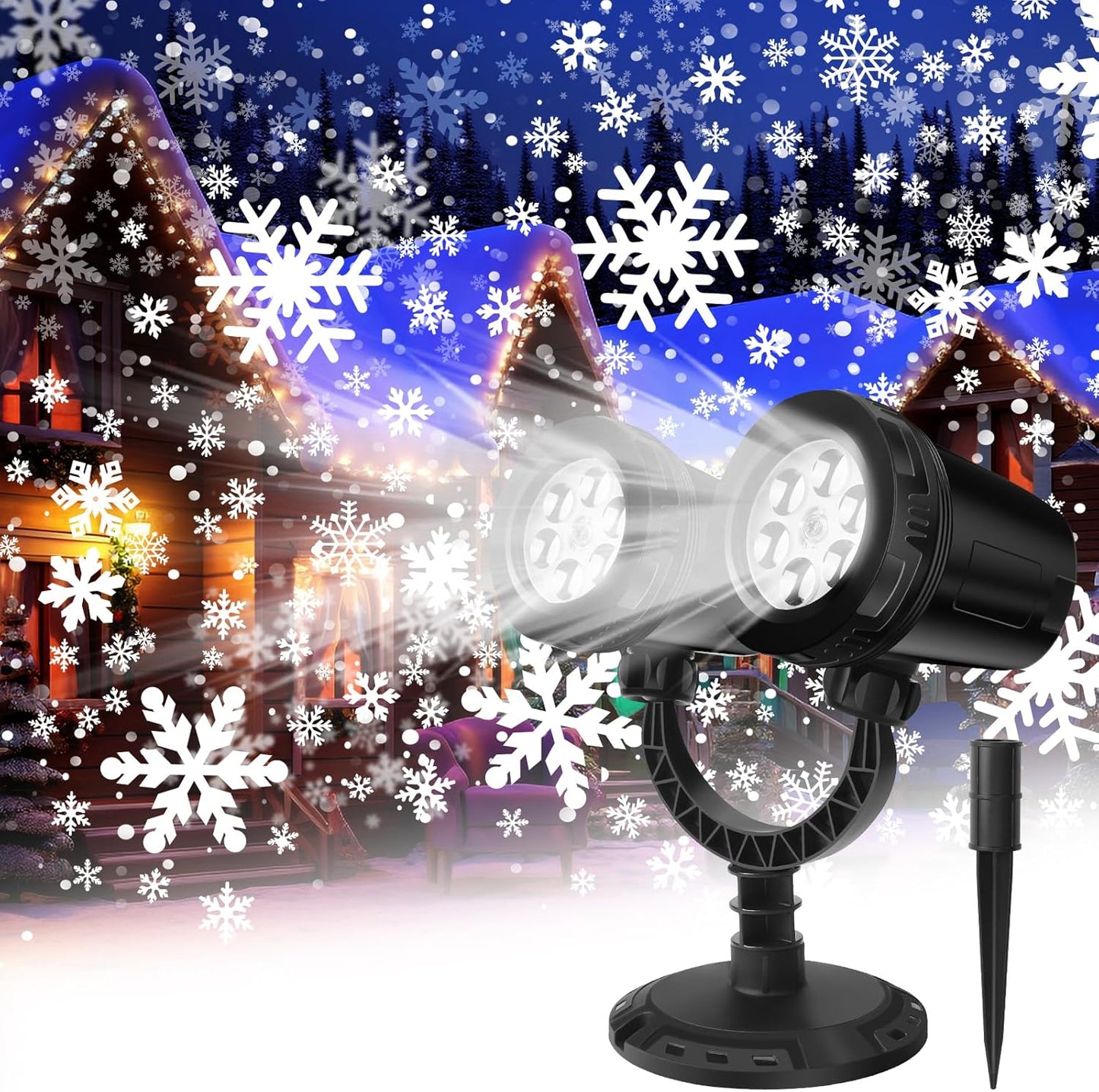 Clear Snowfall Light for Festive Ambiance