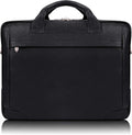 17in Large Leather Laptop & Tablet Briefcase - Durable Commuter Carry