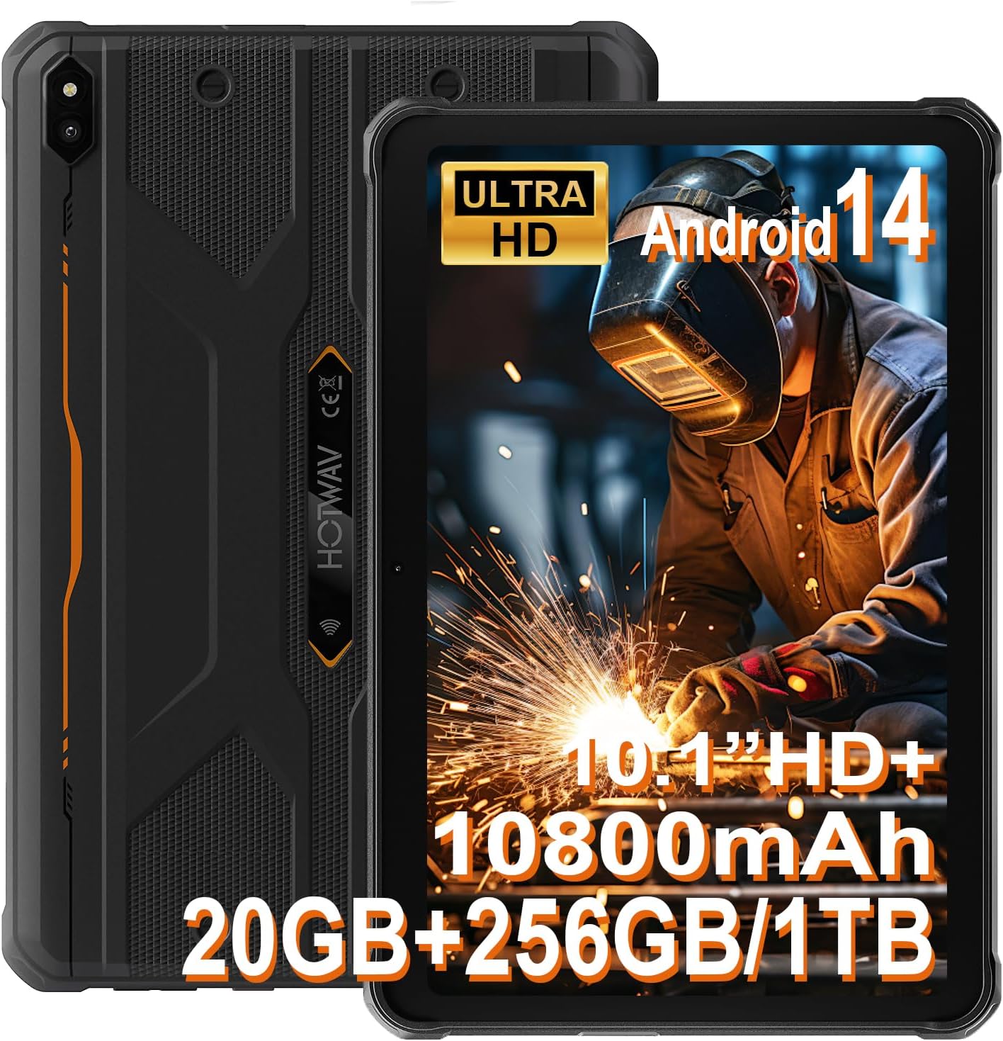 HOTWAV R10 Pro Rugged Tablet with 20GB RAM and 256GB Storage
