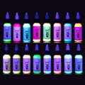 Tattoo Ink Set - Glow in Blacklight UV Tattoo Ink Kit - 16 Color 1oz