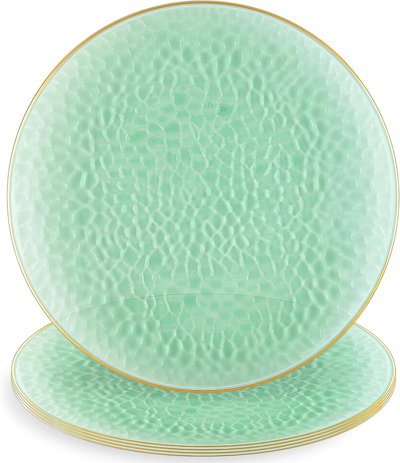 Elegant Gold Rim Charger Plates - Set of 4 - Ideal for Events!