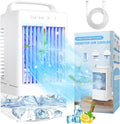 Portable Air Conditioner with 900ml Tank & 7 Color Light for Home