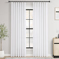 Elegant White Pinch Pleated Linen Curtains for Any Room