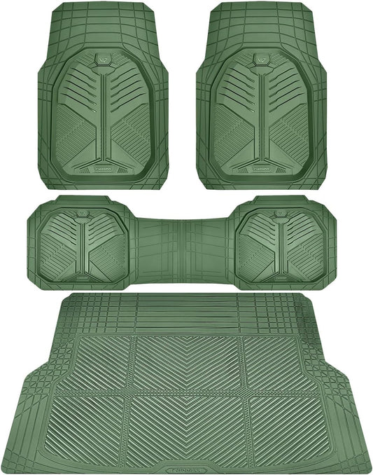 CAR PASS Heavy Duty Rubber Car Mats for All Weather Protection