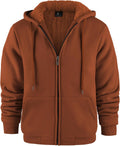 Heavyweight Fleece Hoodies for Men Full Zip Sherpa Lined - Warm Layer