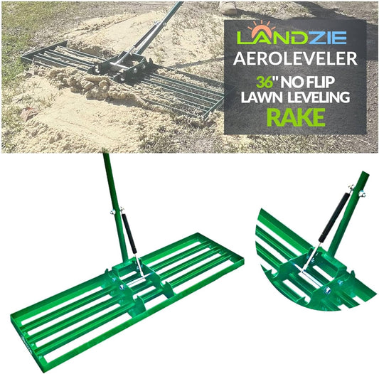 Landzie AeroLeveler - Innovative 36 Inch Lawn Leveling Rake