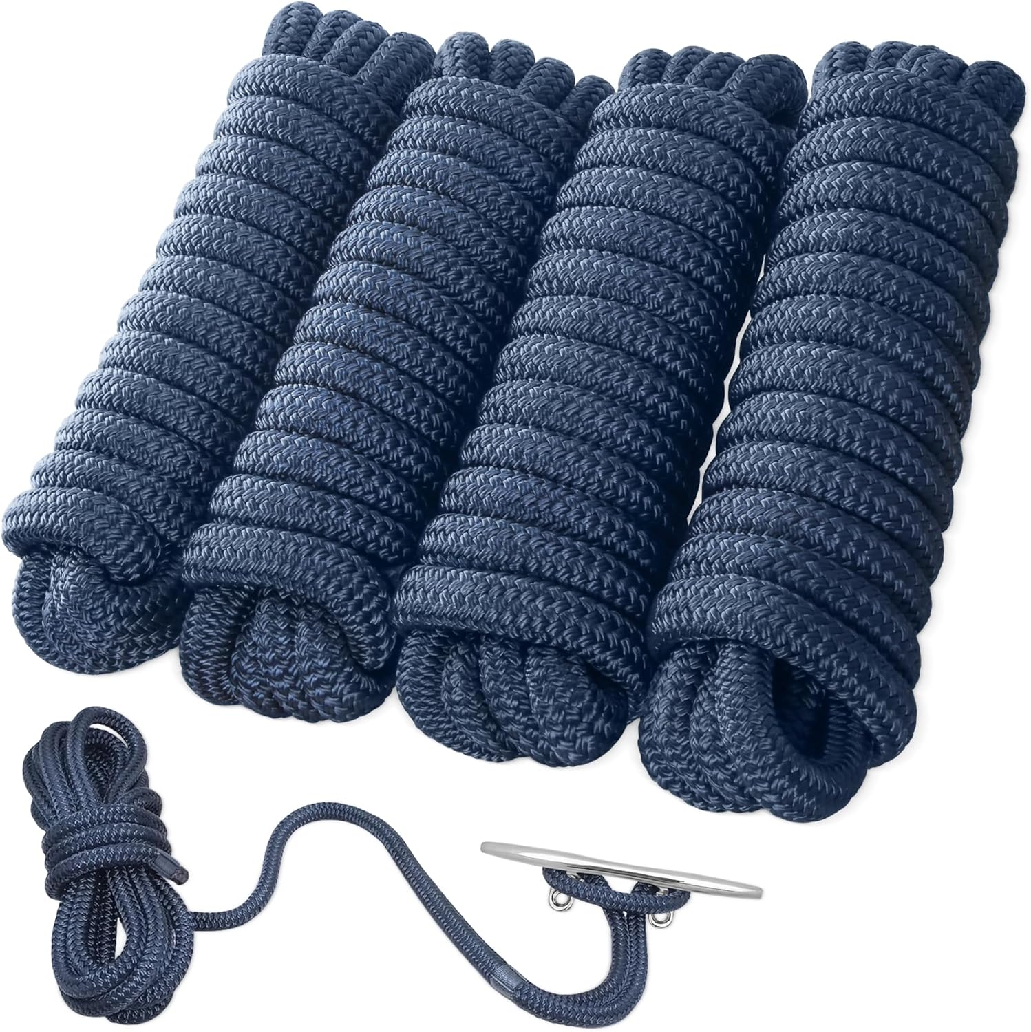 AOLEBA Boat Dock Lines 5/8ft' x 15ft for Easy Docking and Mooring