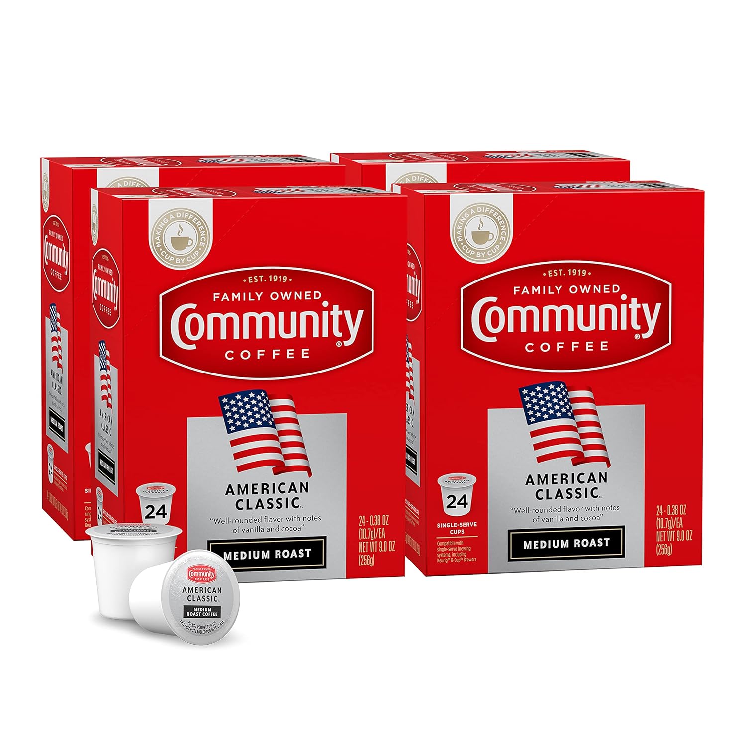 Community Coffee American Classic Pods for Keurig 2.0 Brewing