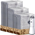 12 Pack Vacuum Bags for Travel with Rechargeable Pump - Space Saver