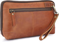 Cosmetics Case Travel Organizer Pouch - Leather Tech & Toiletry Bag