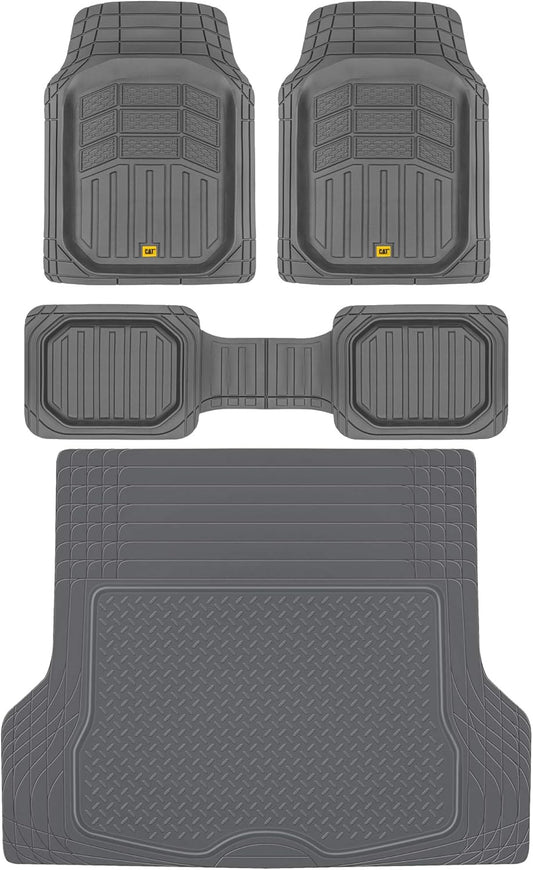 BDK Cat CAMT-9013 Heavy Duty Rubber Car Floor Mats Set