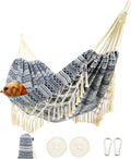 Garden Hammock with Tassels - Extra Large Two-Person Cotton Hammock