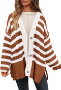 PRETTYGARDEN Women's Winter Striped Cardigan for Cozy Style