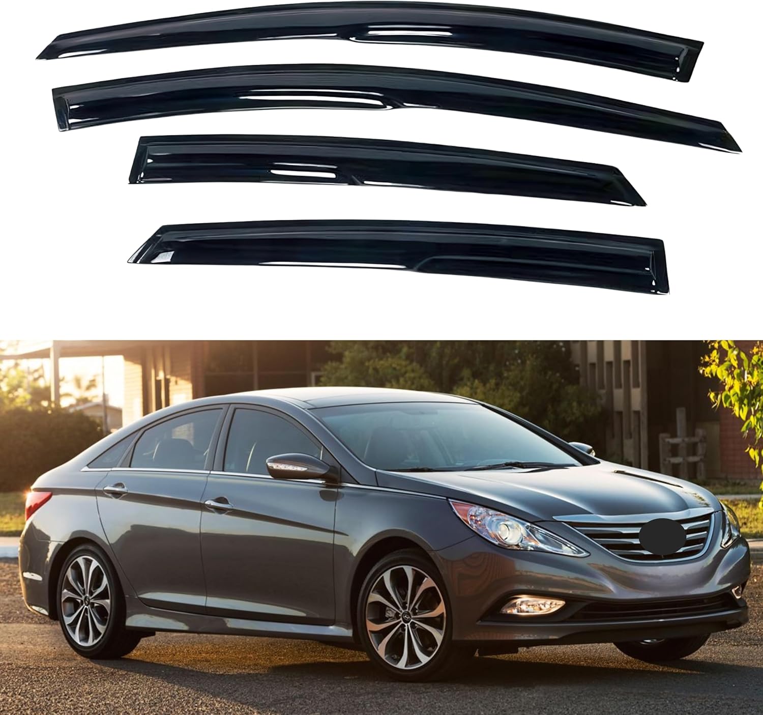 IG Window Visor for Hyundai Sonata 2011-2016, Durable Rain Guard