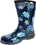 Kprm Women's Rain Boots Waterproof Mid Calf Garden Boots