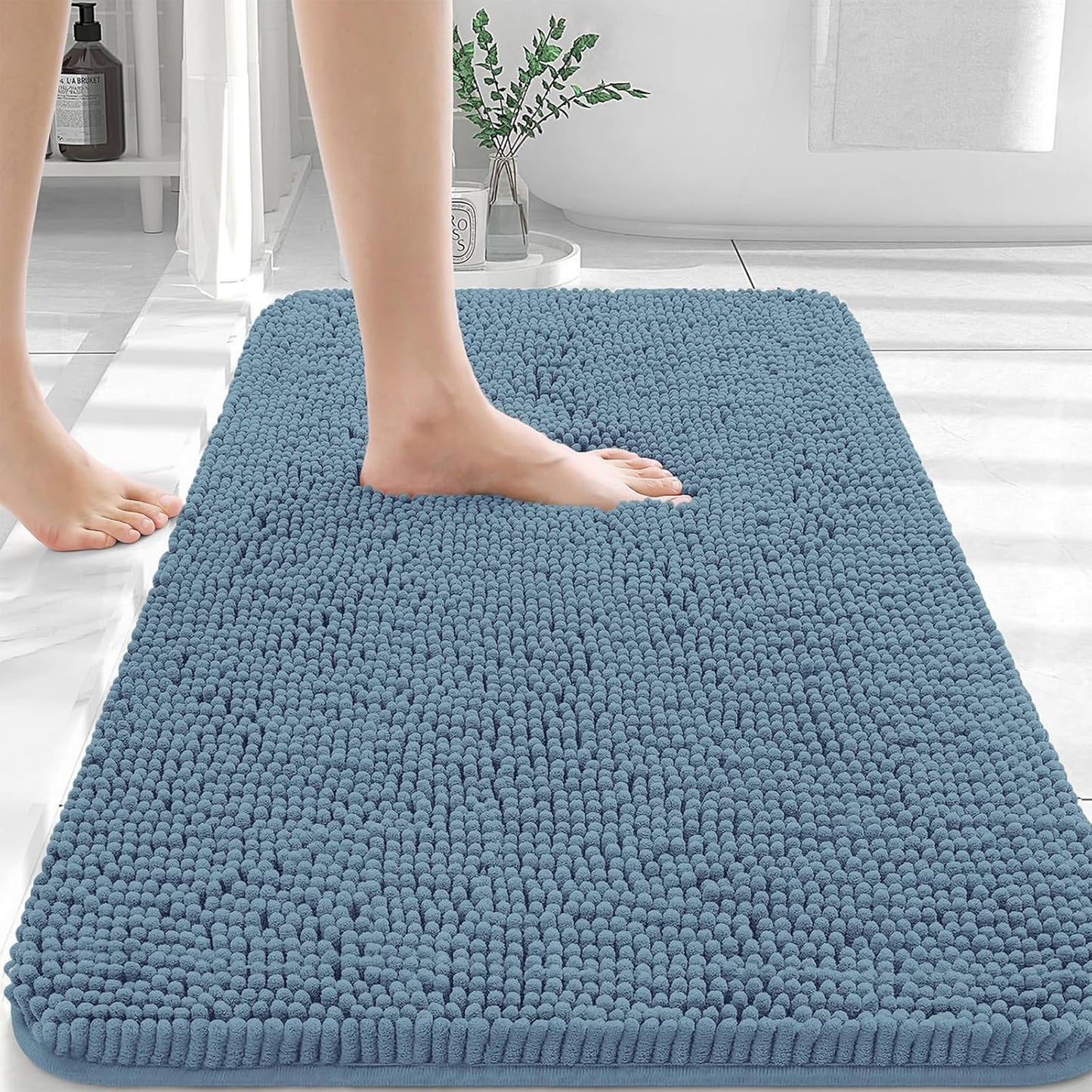OLANLY Bathroom Rugs 36x24 - Soft Chenille Bath Mats