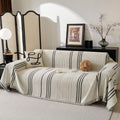 Boho Non Slip Chenille Sofa Cover for 3 Cushion Couch - Dark Grey