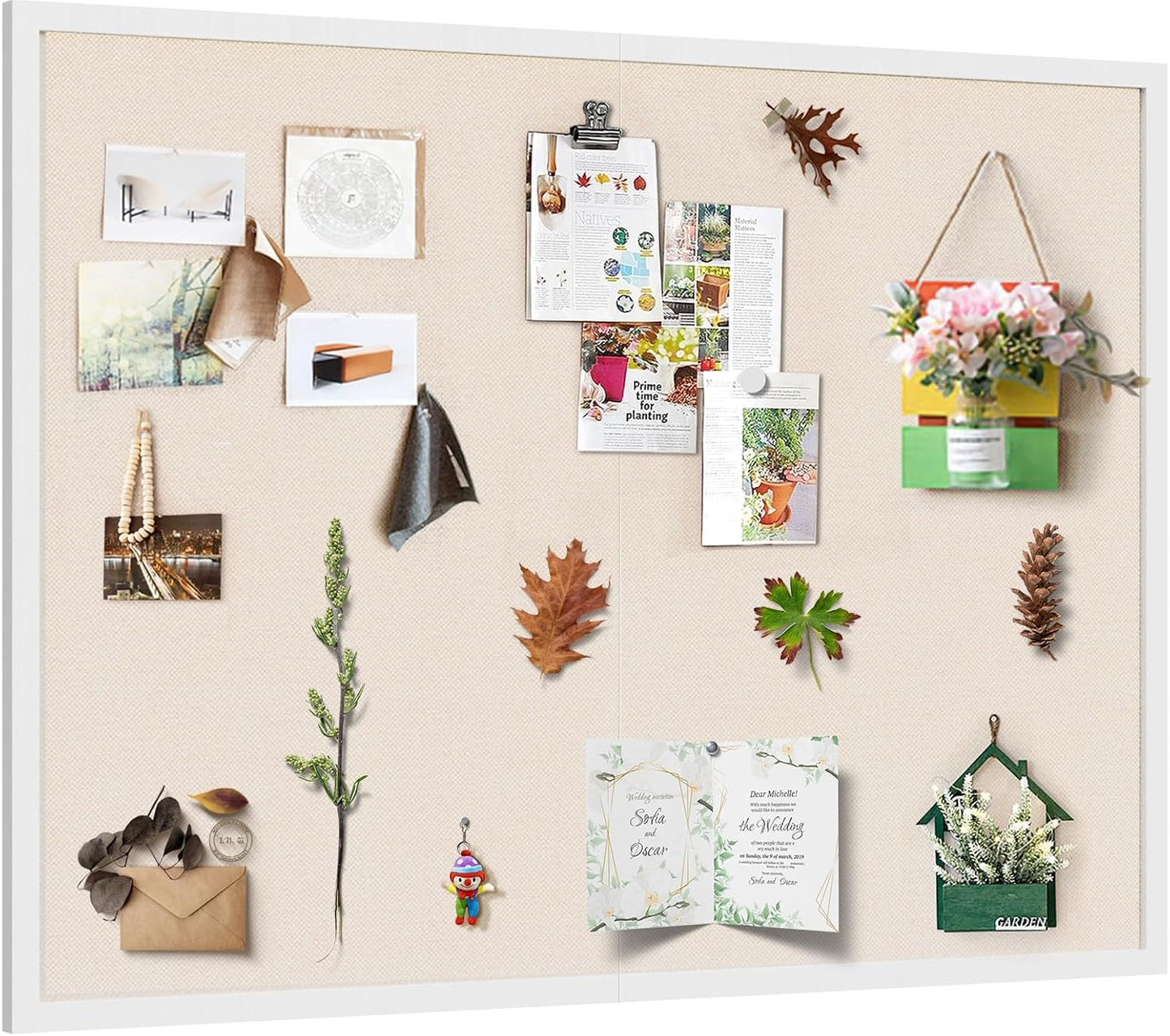 Miratino Large Bulletin Board 48x36 inch for Home and Office