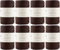 5mm Polyester Macrame Cord 8 Skeins 104 yd Each - Durable Crochet Rope