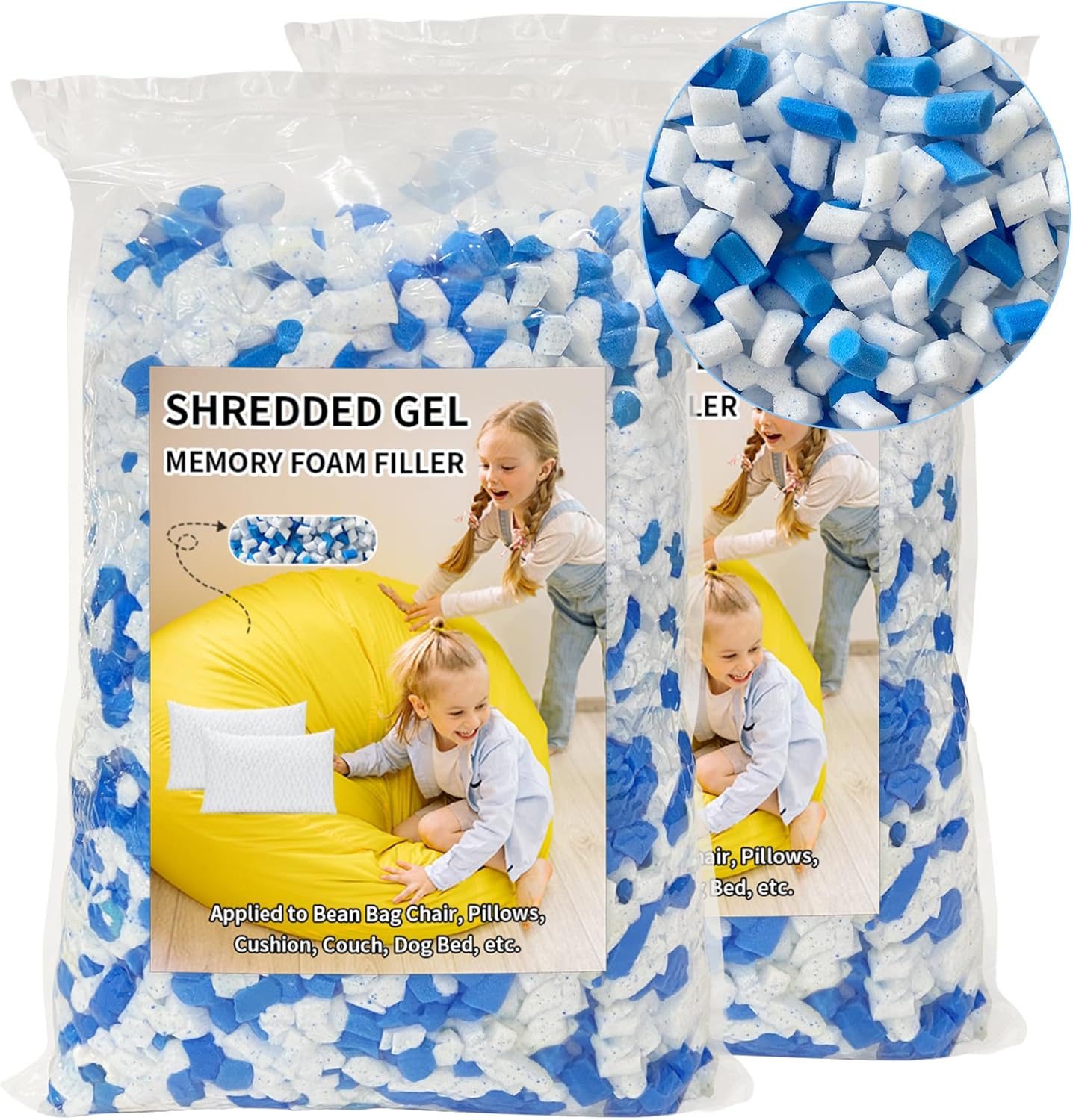 Premium 10lbs Gel Memory Foam Filling - Ultimate Comfort
