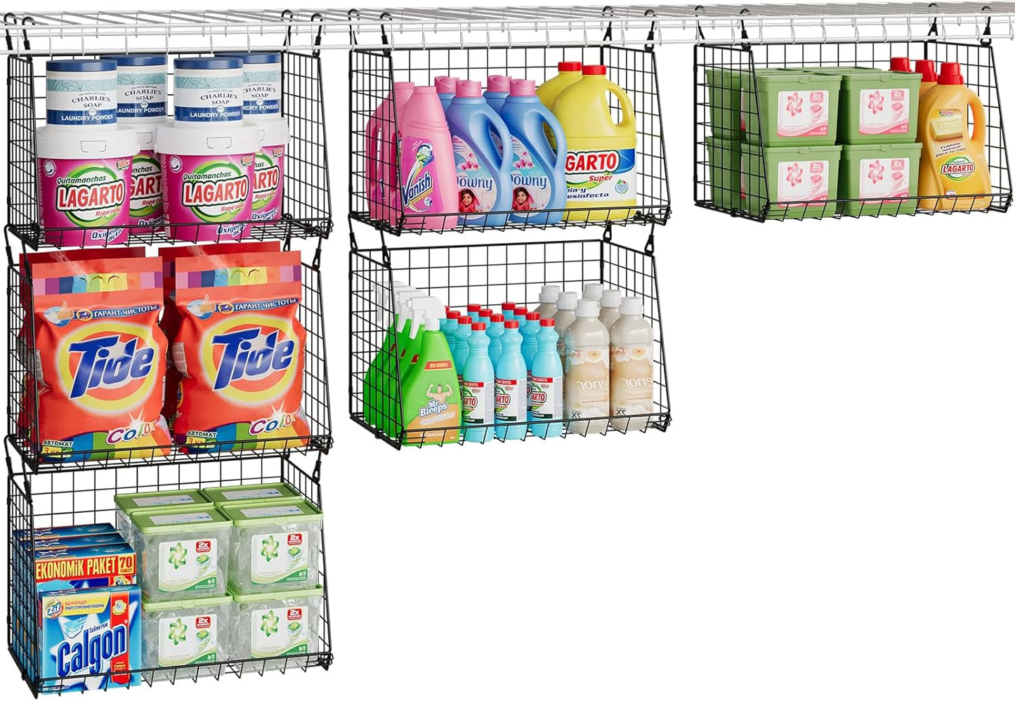 3-Pack Hanging Laundry Baskets for Space-Saving Storage Solutions