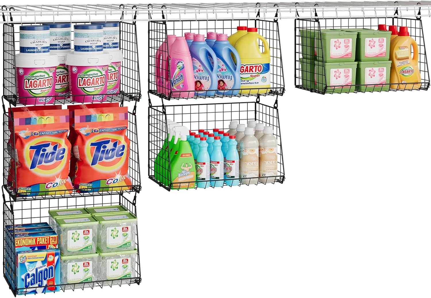 3-Pack Hanging Laundry Baskets for Space-Saving Storage Solutions