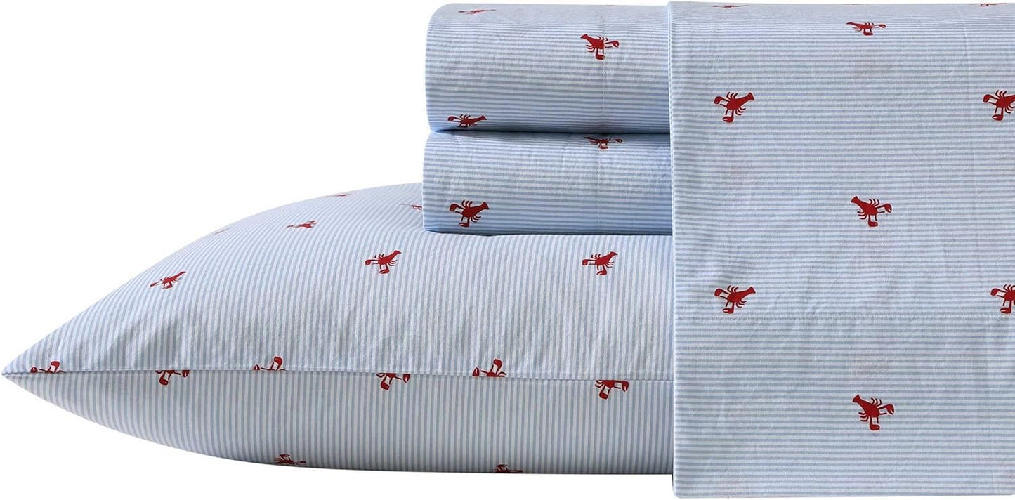 Nautica King Sheets Cotton Percale Bedding Set for Comfort