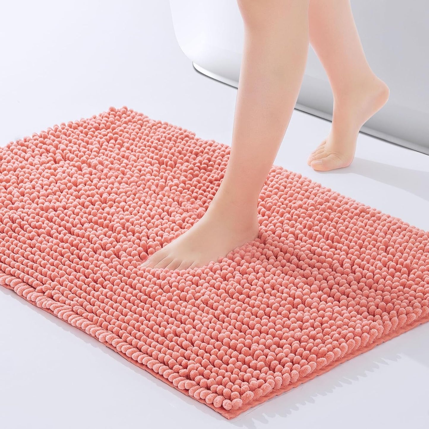 FRESHMINT Large Chenille Bathroom Rugs Mat for Soft Comfort