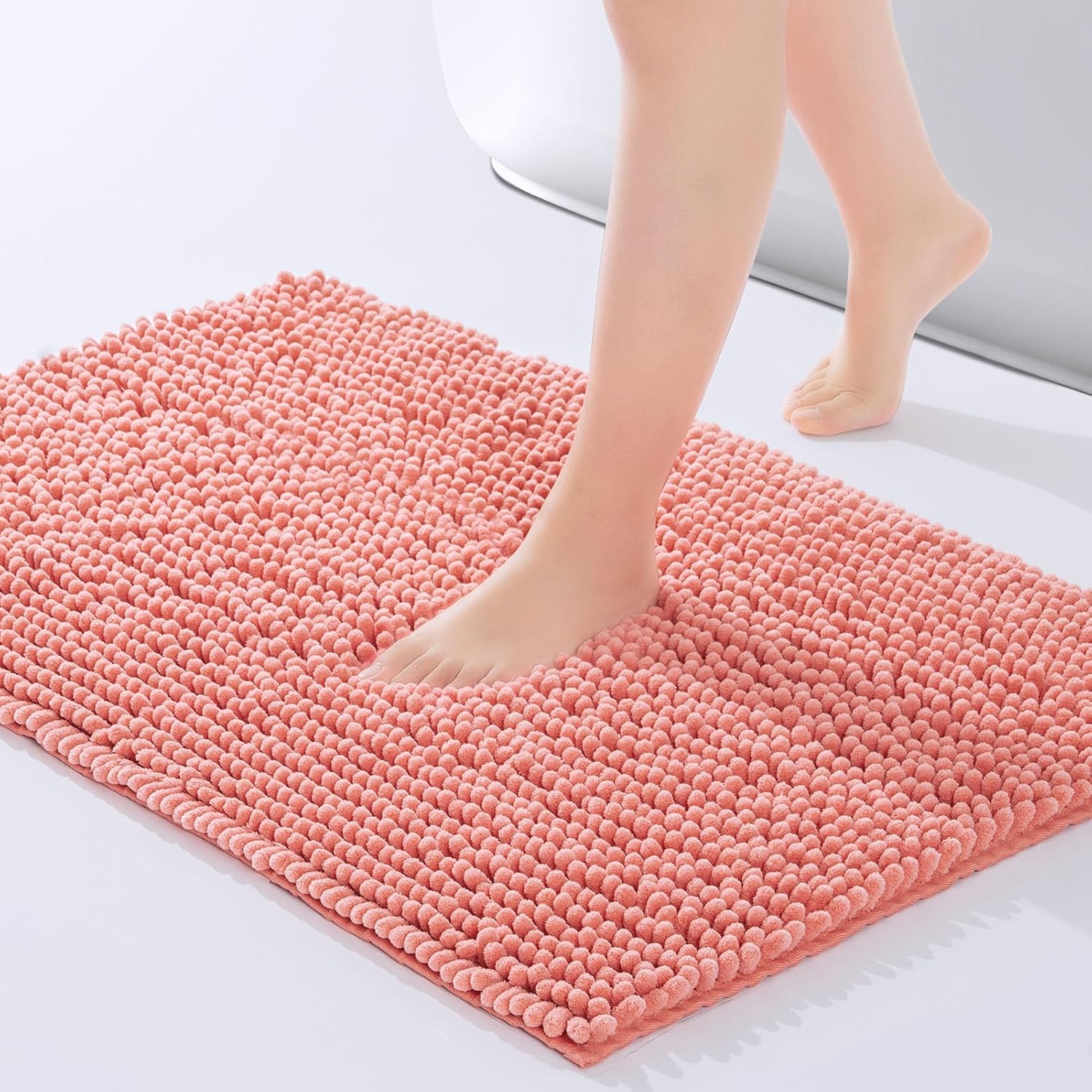 FRESHMINT Large Chenille Bathroom Rugs Mat for Soft Comfort