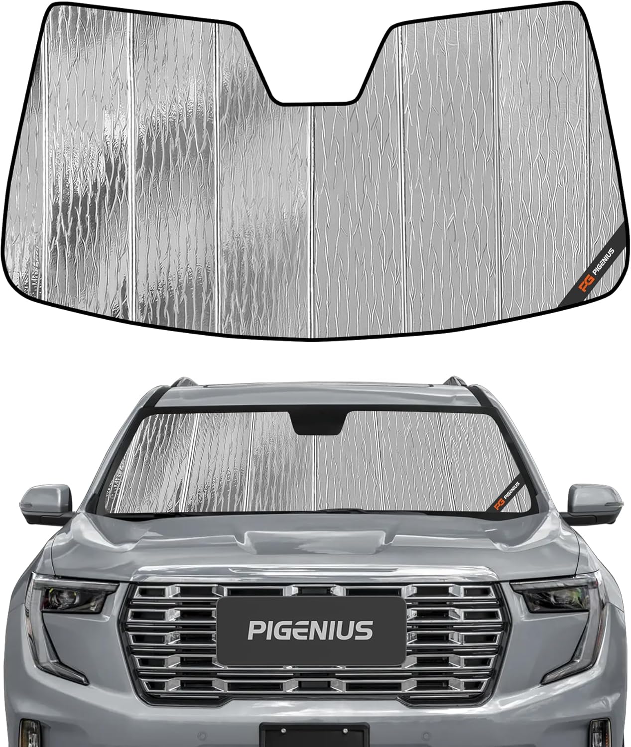 Windshield Sun Shade for GMC Acadia 2024-2025 - 2-in-1 Reflective