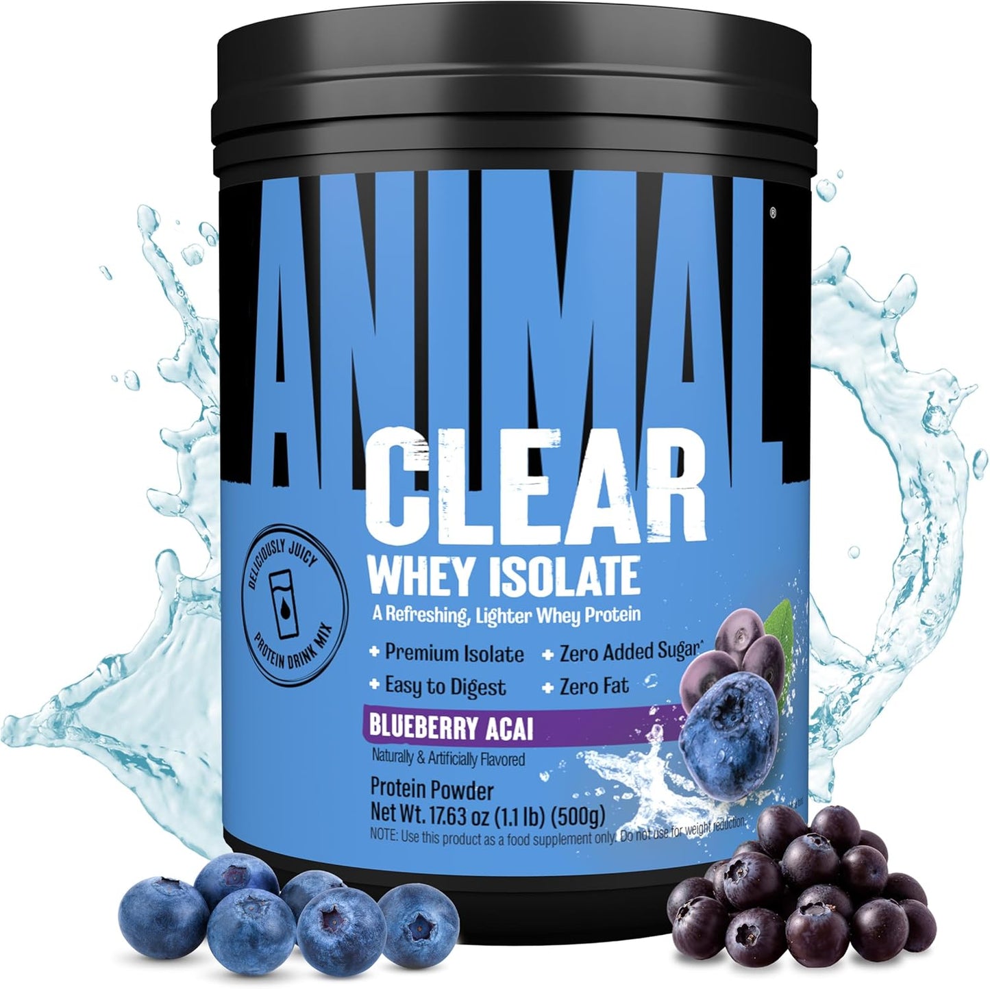 Clear Whey Isolate Protein Powder - Refreshing Blueberry Acai